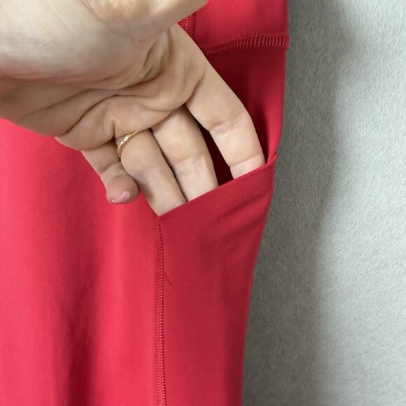 Lululemon Pace Rival High-Rise Crop 22" Dark Red Womens size 10 - Picture 5 of 11